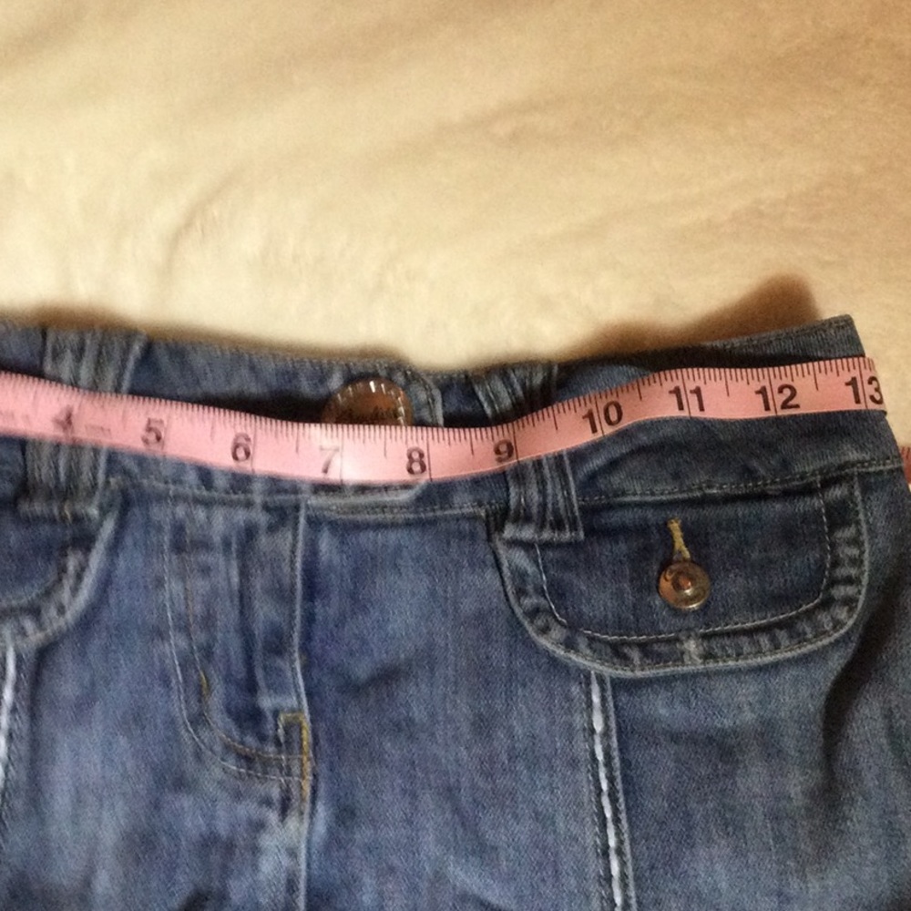 Candies Blue Denim Pencil Skirt with Flair - Picture 7 of 13